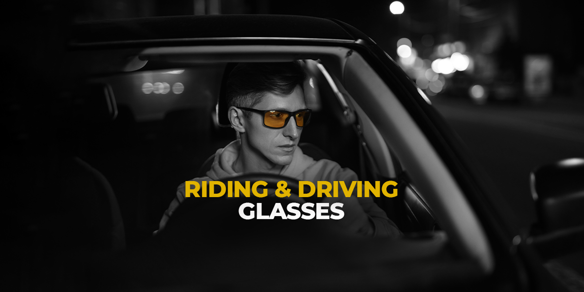 UV Polarised Riding & Night Driving Glasses