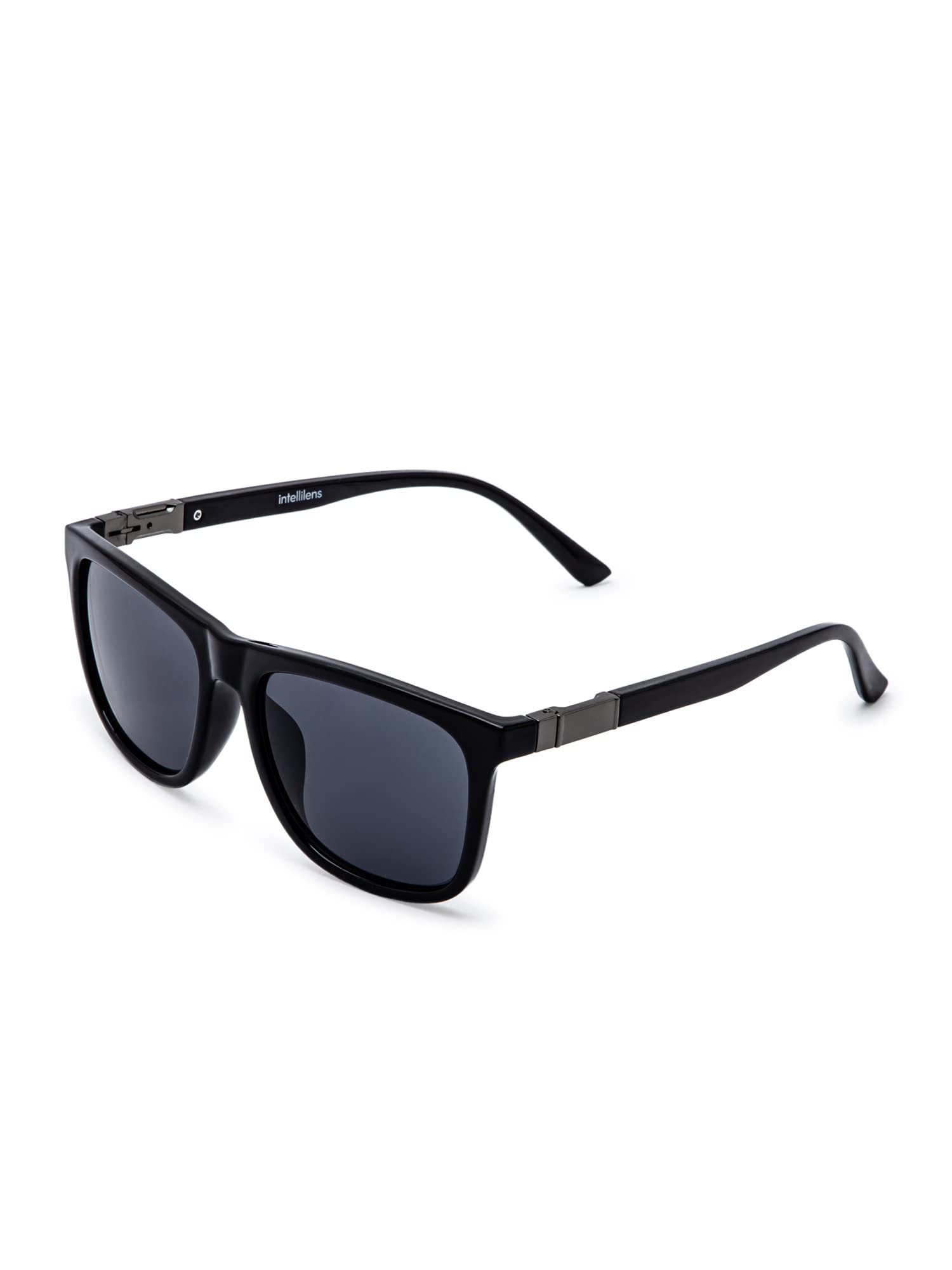 Intellilens Square 100% UV Protect HD Vision Polarized Sunglasses (Black)
