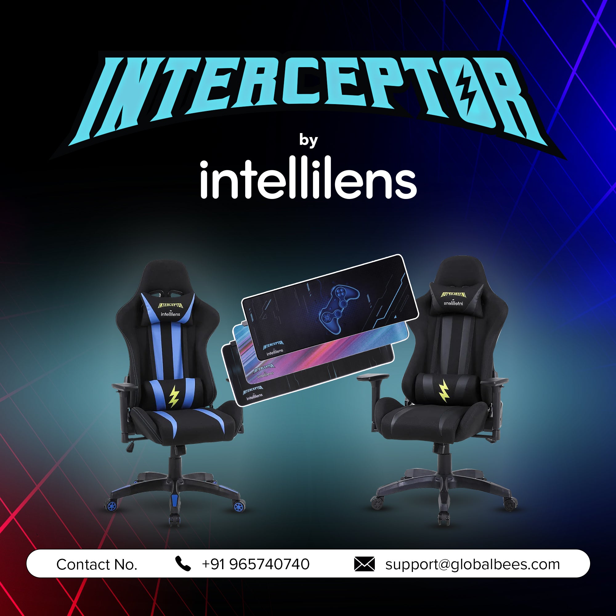 Interceptor caster - Smooth movement for office chairs