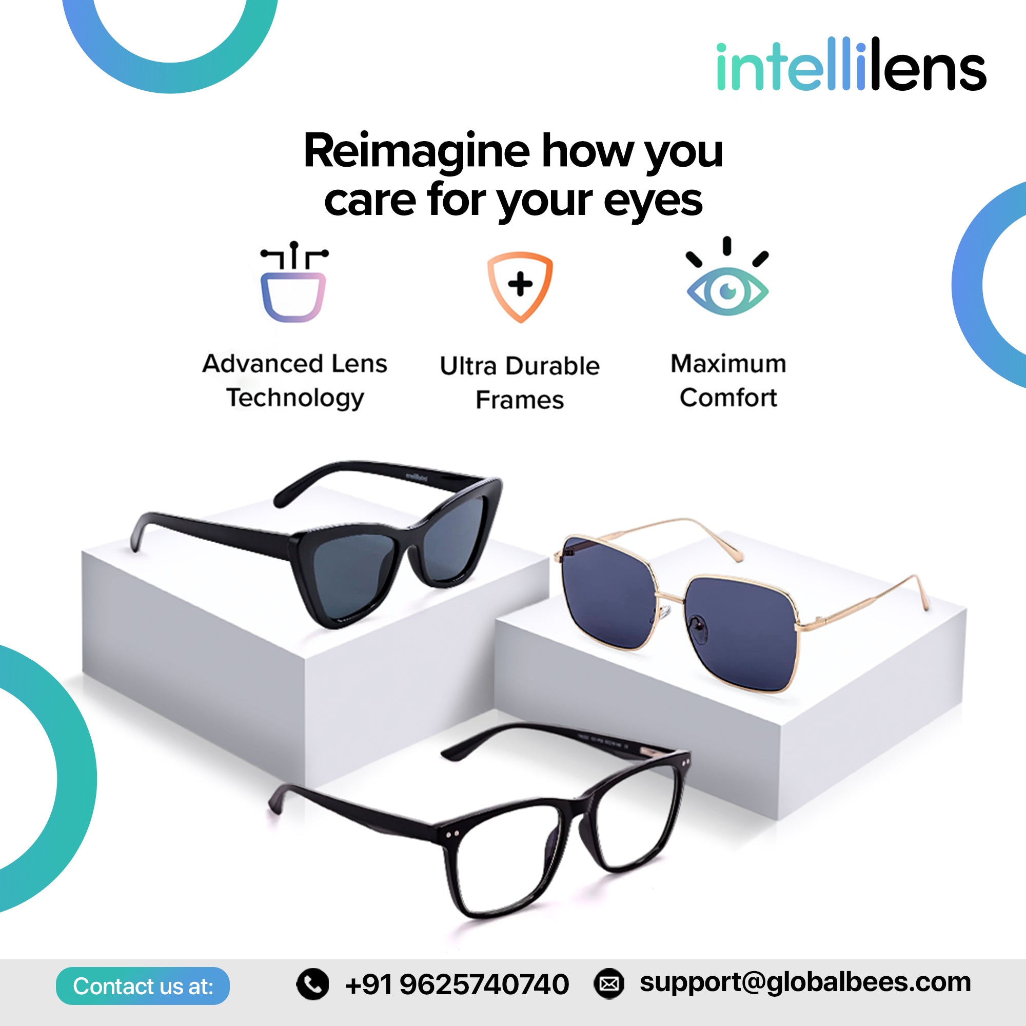 Intellilens Blue Light Blocking Glasses - Stylish protection for screen users