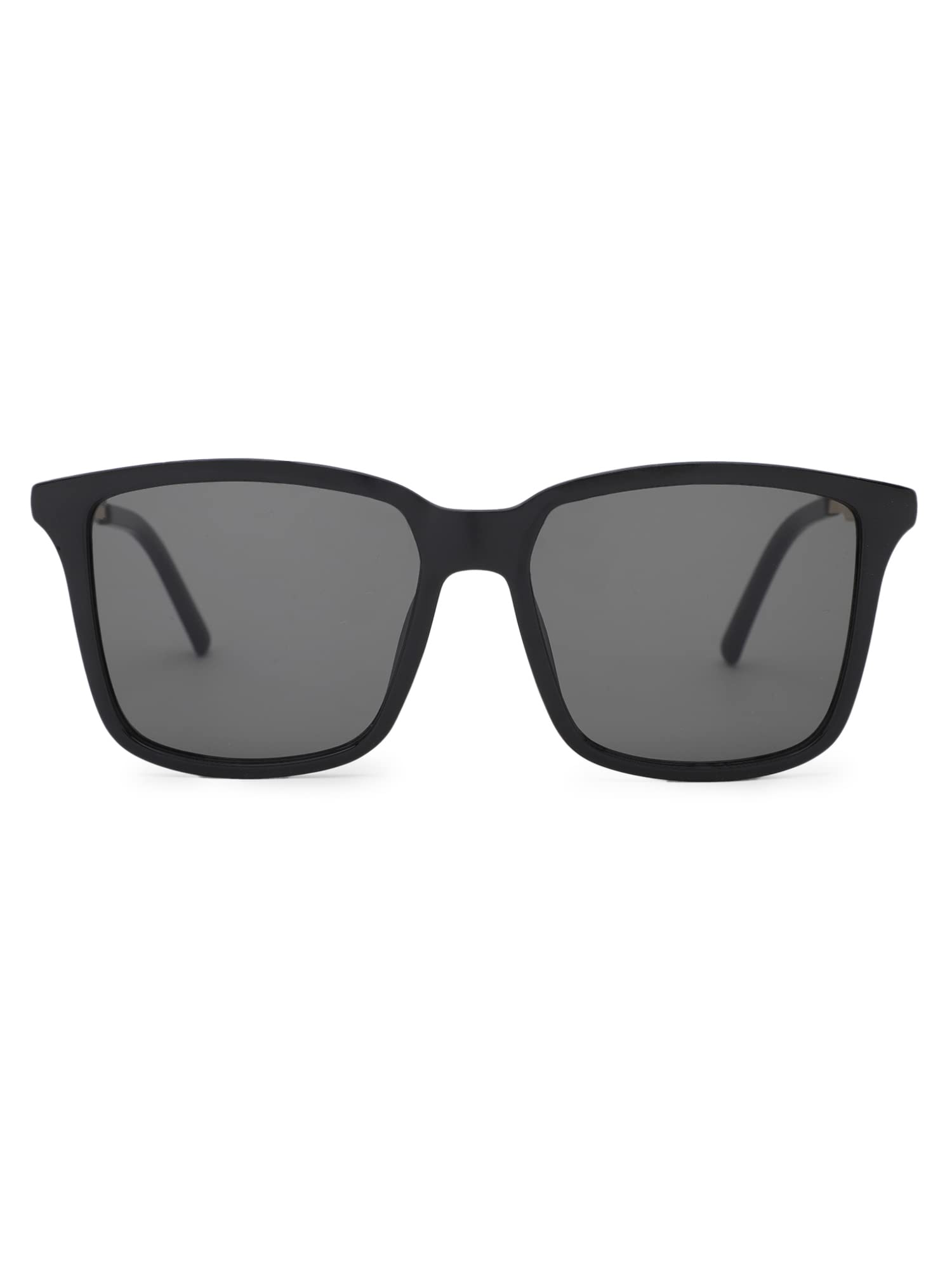 Intellilens Square UV Protected Gold & Black Square Shaped Sunglasses For Men & Women