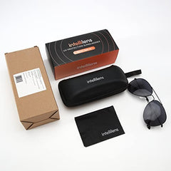 Intellilens Aviator UV Protected Sunglasses For Men & Women | Goggles for Men & Women (Black) (59-21-131) - Pack of 1