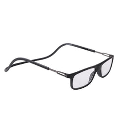Intellilens Magnetic Reading Glasses For Men & Women For Near Vision | UV Protected | Foldable | Anti Reflection | Lightweight & Portable | Power (+1.00) | Black