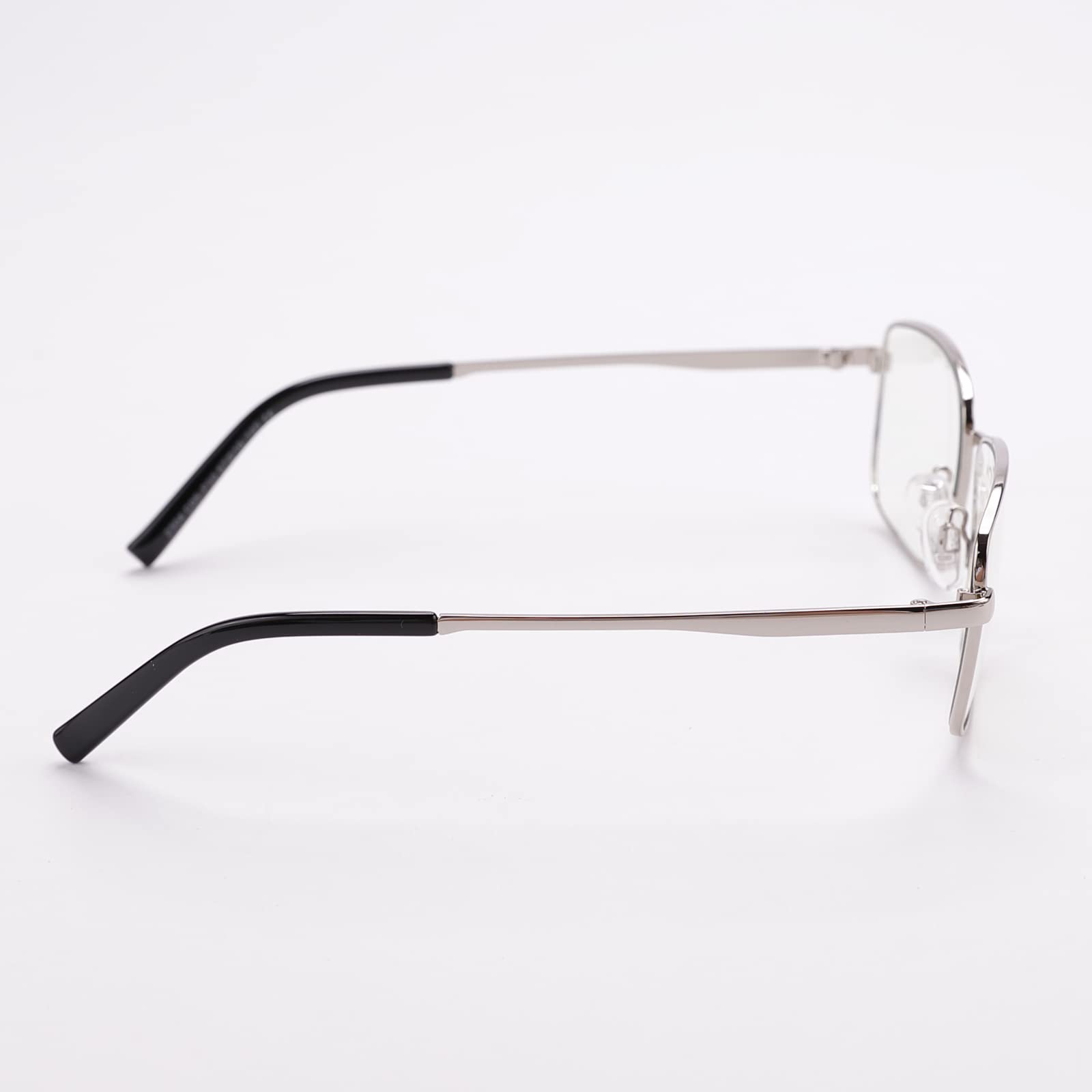 Intellilens Square Blue Cut Computer Glasses for Eye Protection | Zero Power, Anti Glare & Blue Light Filter Glasses | UV Protection Eye Glass for Men & Women (Silver) (57-16-145)