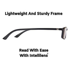 Intellilens Nvision Unisex Power Reading Blue Cut Anti Reflection Full Frame Spectacles Glasses For Mobile Laptop Tablet Computer - (Zero Power, Black)
