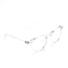 Intellilens | Zero Power Blue Cut Computer Glasses | Anti Glare, Lightweight & Blocks Harmful Rays | UV Protection Specs | For Men & Women | Transparent | Round | Medium