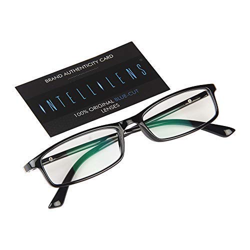 Intellilens Nvision Unisex Power Reading Blue Cut Anti Reflection Full Frame Spectacles Glasses For Mobile Laptop Tablet Computer - (+2.75, Black)