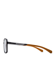 Intellilens Pilot Blue Cut Computer Glasses for Eye Protection | Zero Power, Anti Glare & Blue Light Filter Glasses | UV Protected Eye Glass for Men & Women (Grey) (54-17-140)