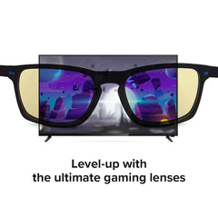 Intellilens Blue Cut Gaming Glasses | Computer Glasses for Eye Protection | Zero Power, Anti Glare & Blue Light Filter Glasses | UV Protection Specs for Men & Women (55-17-135)