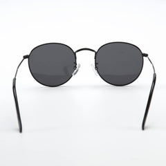 Intellilens Round Polarized & UV Protected Sunglasses For Men & Women | Goggles for Men & Women (Black) (52-21-135)