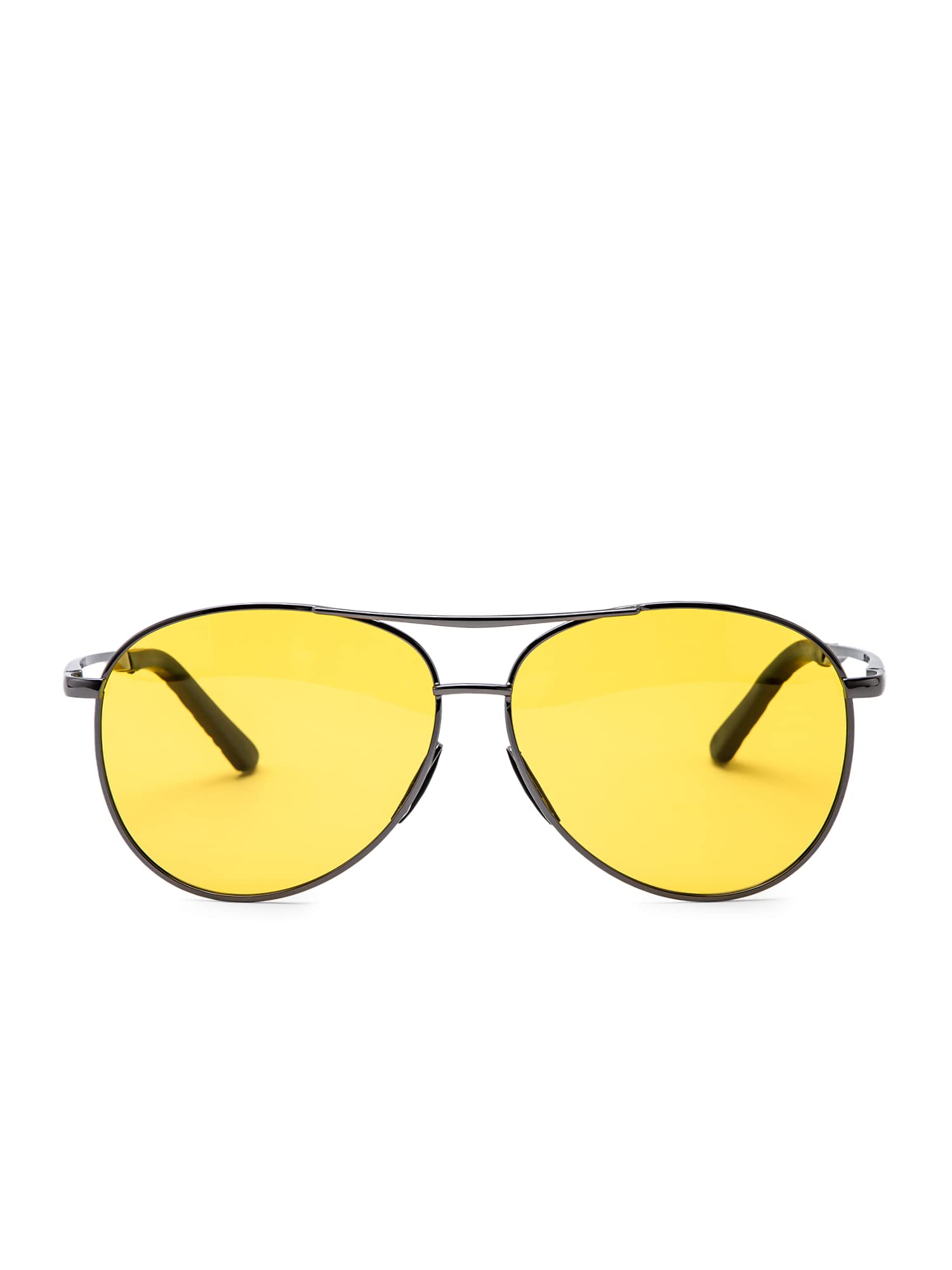Intellilens Aviator Night Driving Polarized & UV Protected Sunglasses For Men & Women | Goggles for Men & Women (59-18-141)