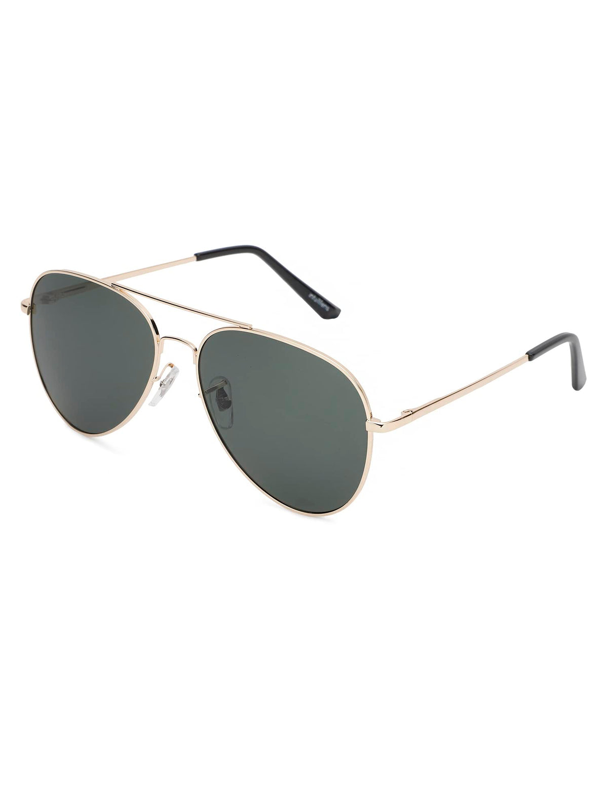 Intellilens Aviator Polarized & UV Protected Sunglasses For Men & Women | Goggles for Men & Women (Gold & Green) (60-20-145) - Pack of 1