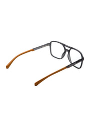 Intellilens | Zero Power Blue Cut Computer Glasses | Anti Glare, Lightweight & Blocks Harmful Rays | UV Protection Specs | For Men & Women | Matte Grey | Pilot | Medium