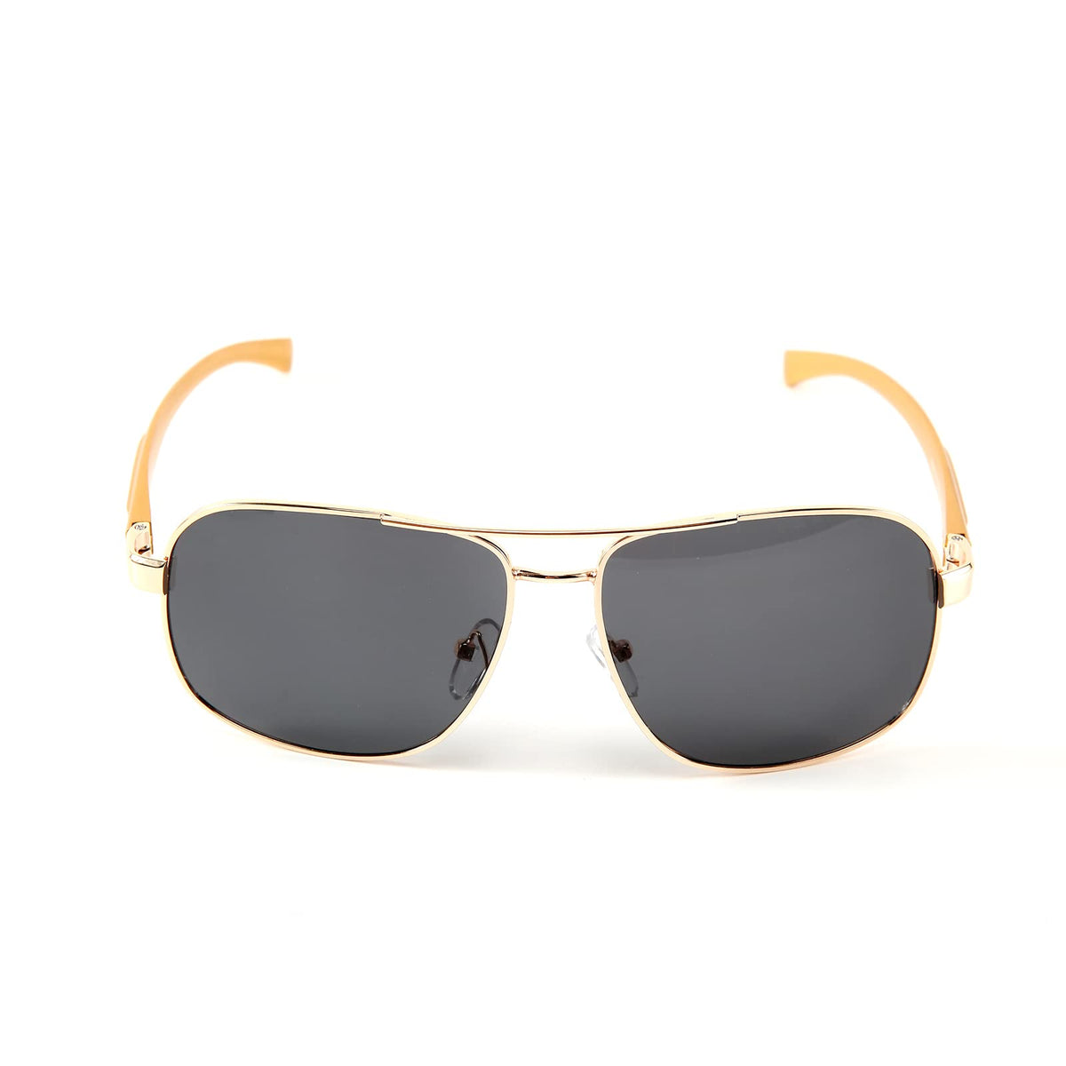 Intellilens Aviator UV Protected Sunglasses For Men & Women | Goggles for Men & Women (Gold & Black) (65-14-140)