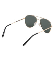 Intellilens Aviator Polarized & UV Protected Sunglasses For Men & Women | Goggles for Men & Women (Gold & Green) (60-20-145) - Pack of 1