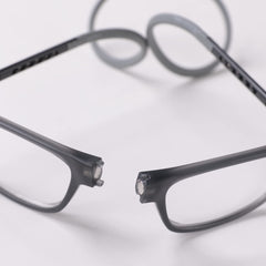 Intellilens Magnetic Reading Glasses For Men & Women For Near Vision | UV Protected | Foldable | Anti Reflection | Lightweight & Portable | Power (+2.50) | Grey