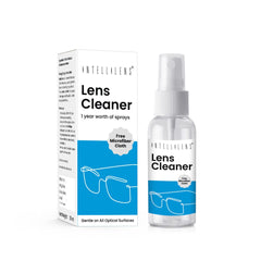 Intellilens Lens Cleaner For Spectacles (30ml) with Free Microfiber Cloth | Streak Free & Quick Drying Lens Solution
