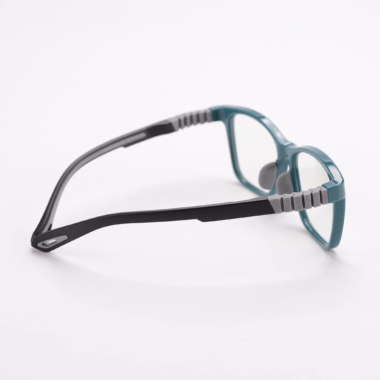 Intellilens Wayfarer Kids Computer Glasses for Eye Protection | Zero Power, Anti Glare & Blue Light Filter Glasses | Blue Cut Lenses for Boys and Girls (Green) (49-15-130)