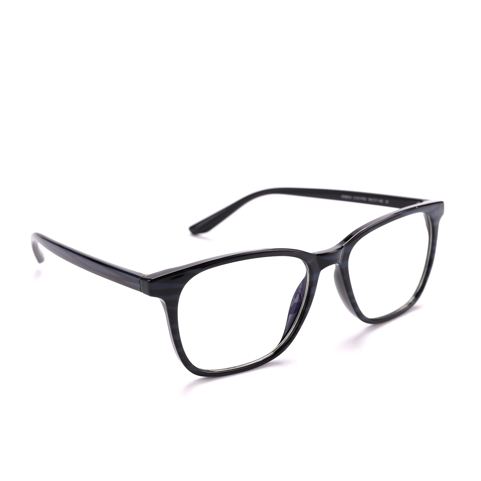 Intellilens Square Blue Cut Computer Glasses for Eye Protection | Zero Power, Anti Glare & Blue Light Filter Glasses | UV Protection Eye Glass for Men & Women (Blue) (45-17-140)