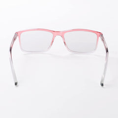 Intellilens Clear Square Blue Cut Computer Glasses for Eye Protection | Unisex, UV ProtectionZero Power, Anti Glare & Blue Light Filter Glasse (Pink)