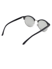 Intellilens Round Sunglasses For Men & Women|Polarised & UV Protected Goggles for Men & Women (Silver) (55-22-140)