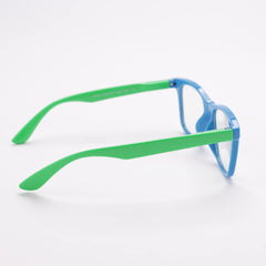 Intellilens Wayfarer Kids Computer Glasses for Eye Protection | Zero Power, Anti Glare & Blue Light Filter Glasses | Blue Cut Lenses for Boys and Girls (Blue) (48-17-130)…
