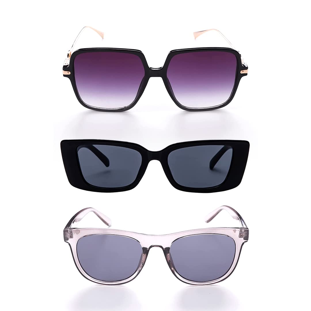 Intellilens Sunglasses Combo | UV Protected & Polarised Sunglasses For Men & Women | Premium Classic Range