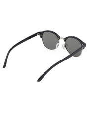 Intellilens Round Polarized & UV Protected Sunglasses For Men & Women | Goggles for Men & Women (Silver) (55-22-140)