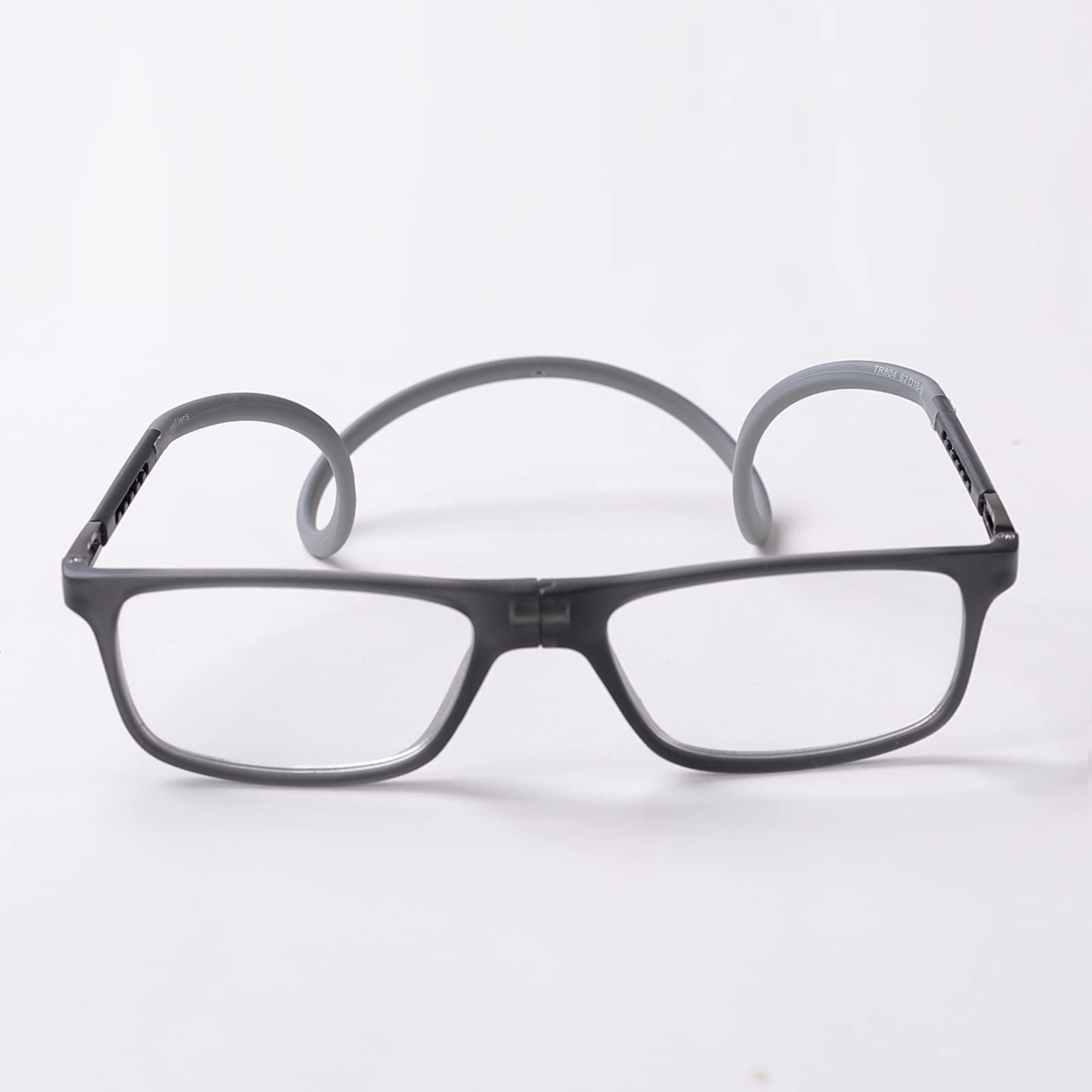 Intellilens Magnetic Reading Glasses For Men & Women For Near Vision | UV Protected | Foldable | Anti Reflection | Lightweight & Portable | Power (+1.00) | Grey