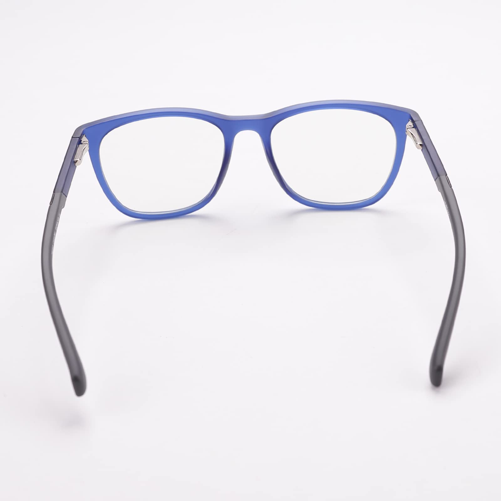 Intellilens Round Blue Cut Computer Glasses for Eye Protection | Zero Power, Anti Glare & Blue Light Filter Glasses | UV Protection Eye Glass for Men & Women (Blue) (52-18-140)