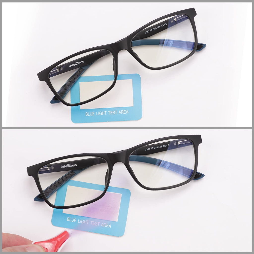 Intellilens Square Blue Cut Computer Glasses For Eye Protection Zero Intellilens By Globalbees 8204