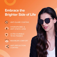 Intellilens Wayfarer Sunglasses For Men & Women| UV Protected Goggles for Men & Women (Black) (60-18-140)