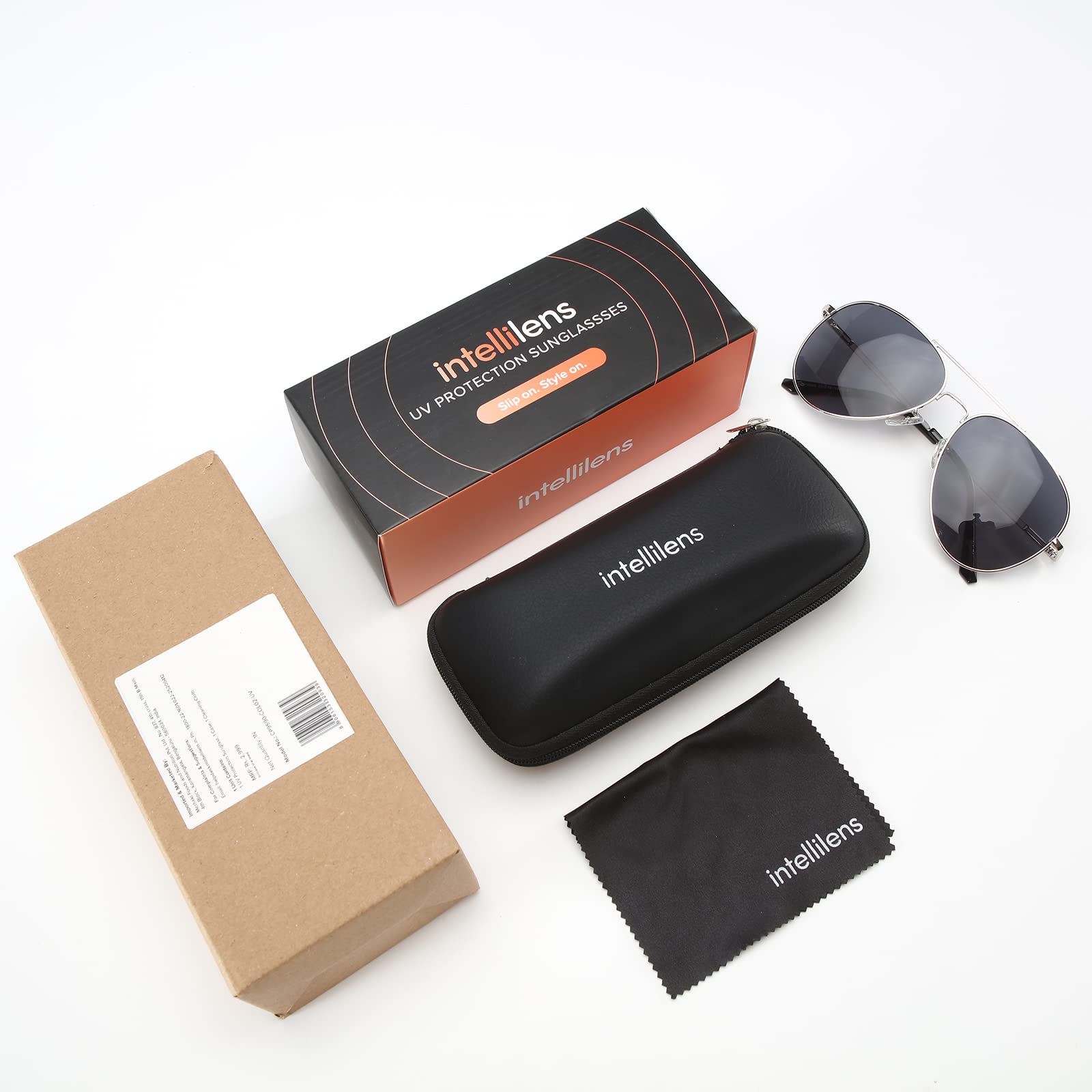 Intellilens Aviator UV Protected Sunglasses For Men & Women | Goggles for Men & Women (Silver & Black) (60-20-145) - Pack of 1