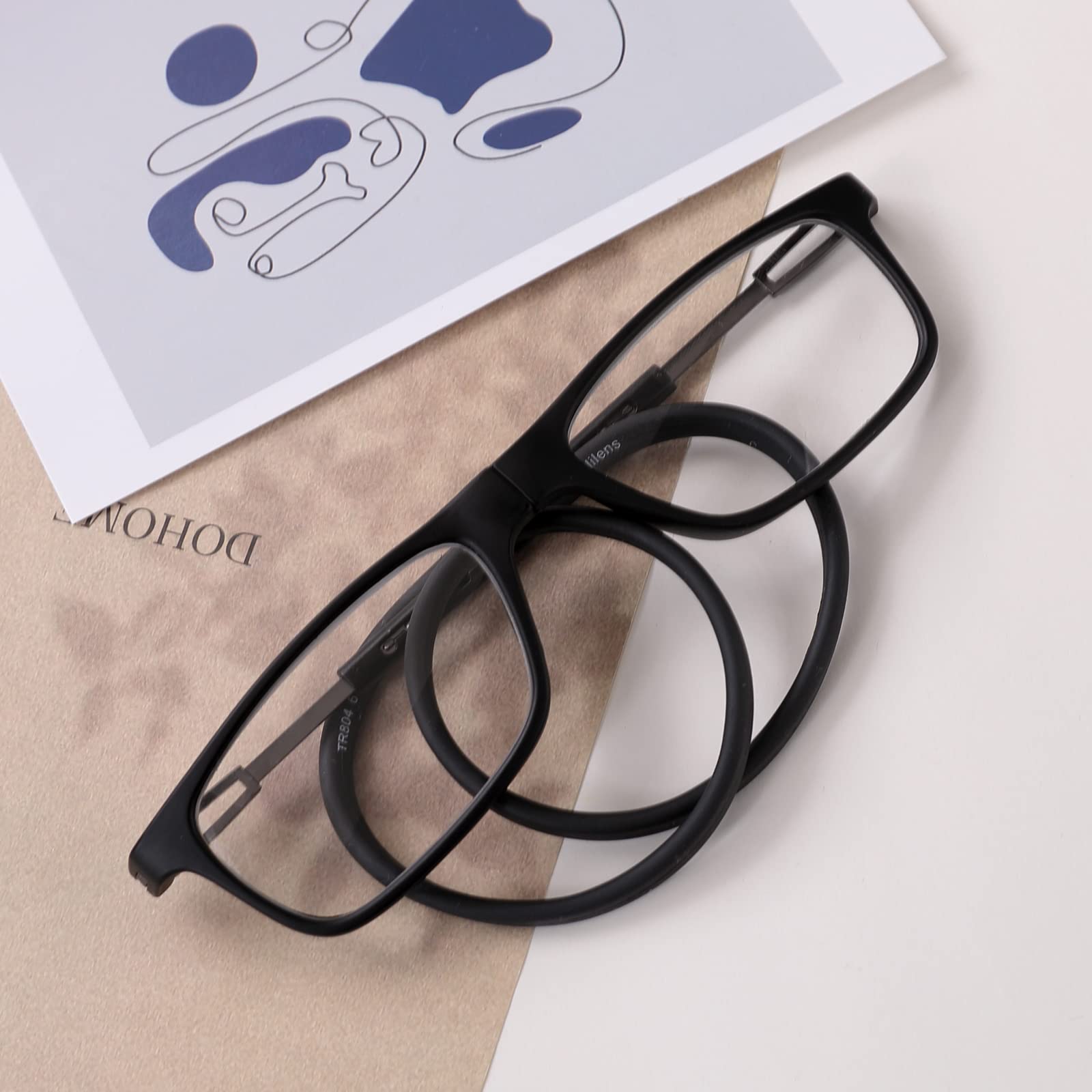 Intellilens Magnetic Reading Glasses For Men & Women For Near Vision | UV Protected | Foldable | Anti Reflection | Lightweight & Portable | Power (+2.00) | Black