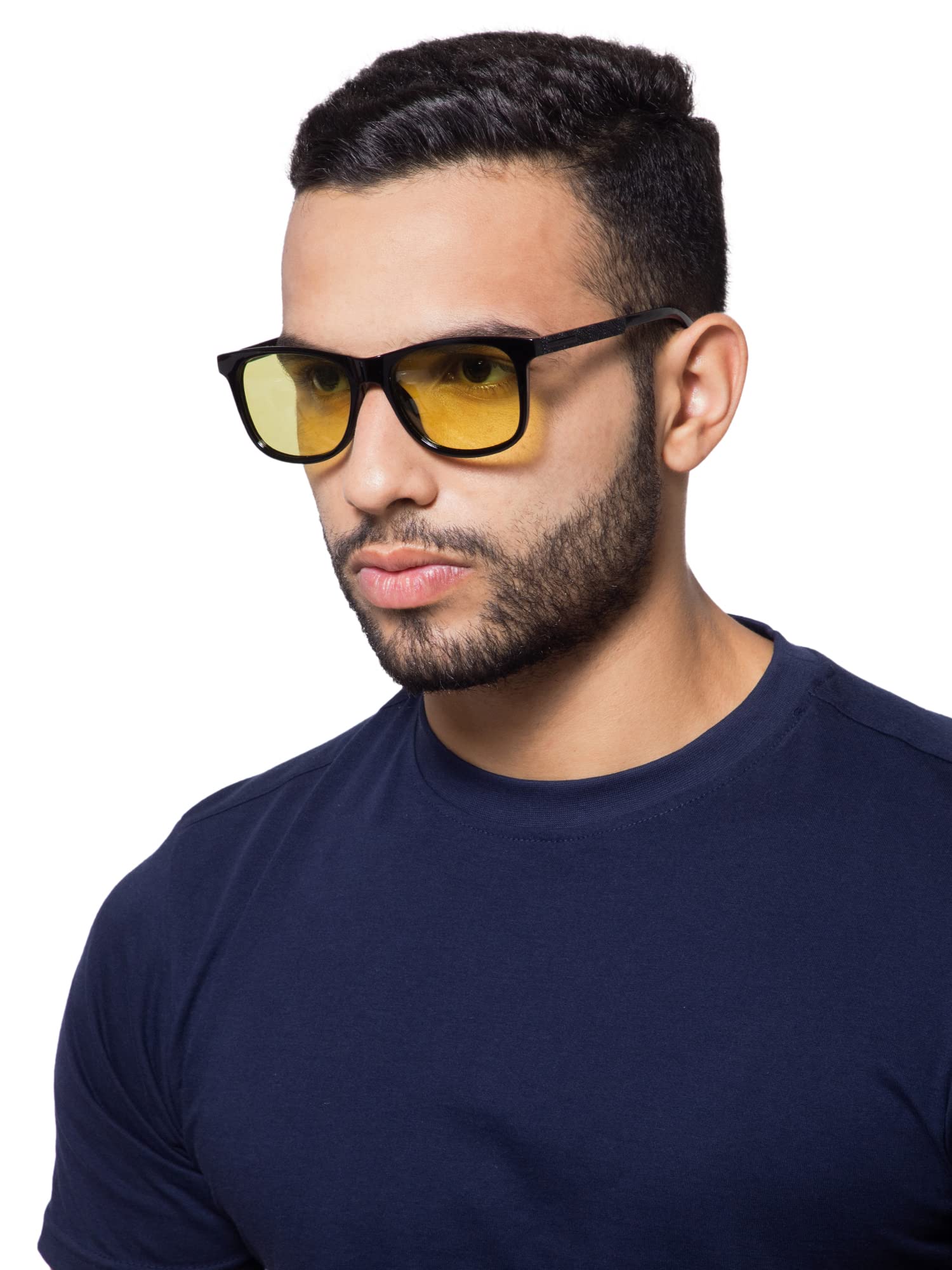Intellilens Wayfarer Polarized & UV Protected Sunglasses For Men & Women | Goggles for Men & Women (Black) (54-18-134)