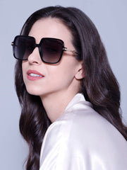 Intellilens Oversized Butterfly Polarised & UV Protected Sunglasses For Women | Goggles for Women (57-22-142)